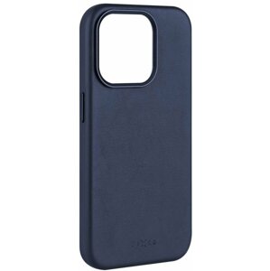 FIXED kožený zadní kryt MagLeather s podporou Magsafe pro Apple iPhone 15 Pro Max, modrá - FIXLM-1203-BL