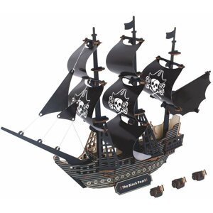 Stavebnice Woodcraft - Pirátská loď Černá perla, dřevěná - DL-G057