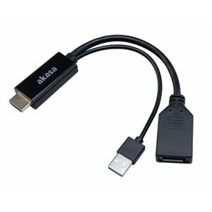 AKASA adaptér HDMI - Displayport, 4K@60Hz, 25cm - AK-CBHD24-25BK