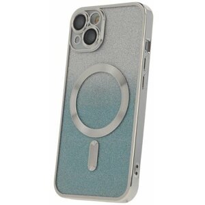 C.P.A. silikonové TPU pouzdro Mag Glitter Chrome pro iPhone 14, stříbrná - GSM172633