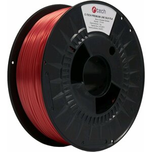 C-TECH PREMIUM LINE tisková struna (filament), Silk PLA, 1,75mm, 1kg, orientální červená - 3DF-P-SPLA1.75-3031