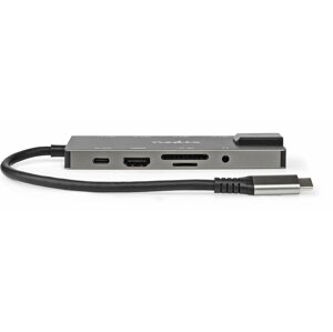 Nedis Multiportový adaptér USB-C, 3xUSB-A, 2xUSB-C, HDMI, RJ45, SD & MicroSD, 3.5mm jack - CCBW64775AT02