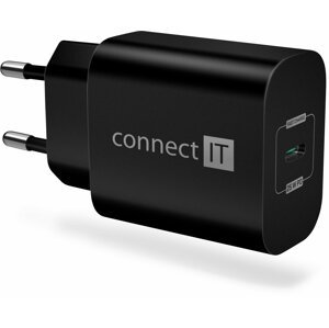 CONNECT IT síťový adaptér Voyager2, USB-C, PD 25W, černá - CWC-2070-BK