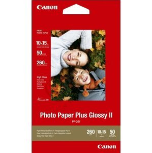 Canon Foto papír Plus Glossy II PP-201, 10x15 cm, 50 ks, 260g/m2, lesklý - 2311B003