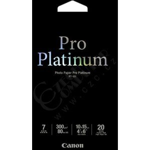 Canon Foto papír Pro Platinum PT-101, 10x15 cm, 20 listů, 300g/m2, lesklý - 2768B013