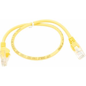 UTP kabel rovný kat.6 (PC-HUB) - 0,5m, žlutá - sp6utp005Y