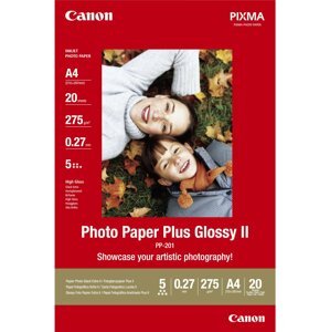 Canon Foto papír Plus Glossy II PP-201, A4, 20 ks, 260g/m2, lesklý - 2311B019
