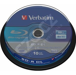 Verbatim BD-R DL, 6x, 50GB, 10ks Spindle (43746) - 43746